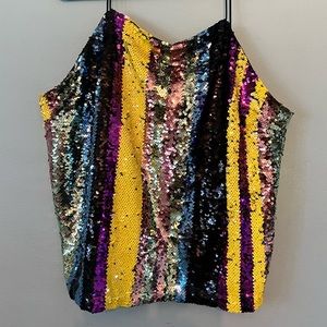 Sequin halter top
